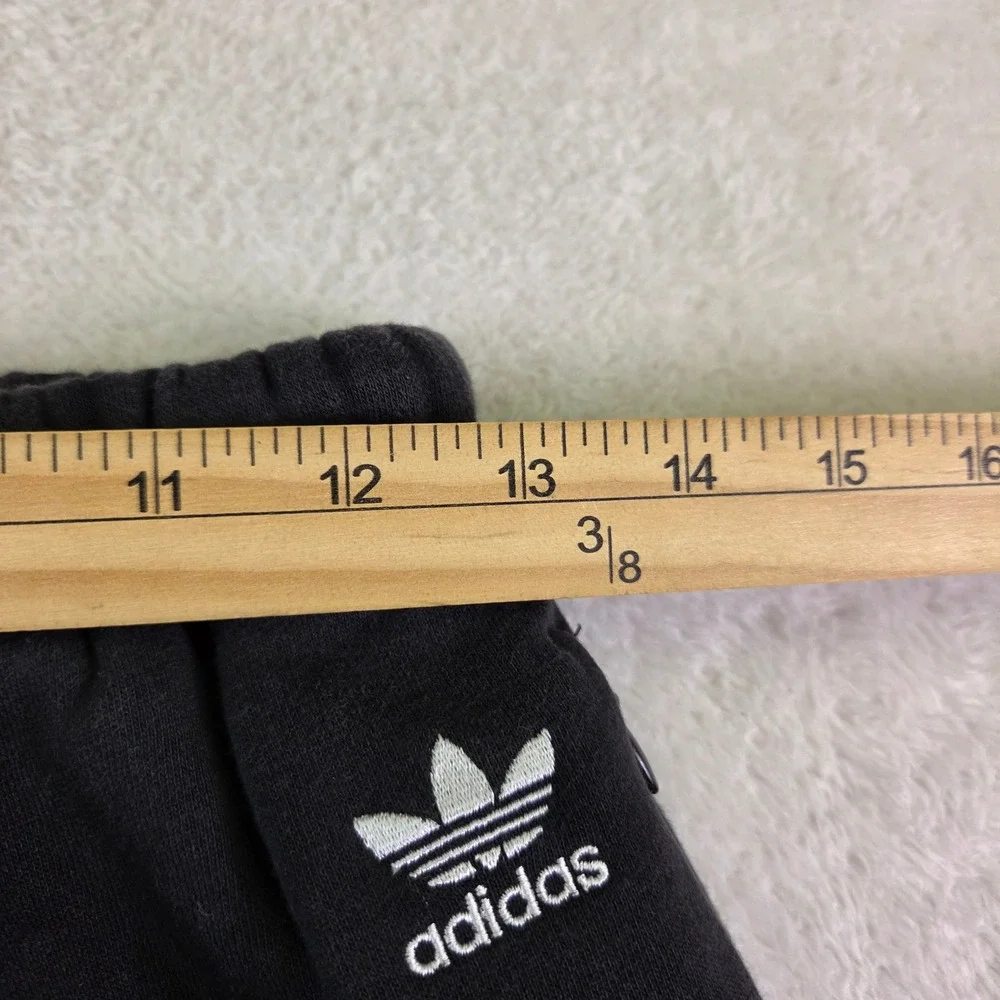 Adidas Originals Mens XS Black Fleece Joggers Trefoil Logo Sweatpants 3055